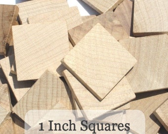 Unfinished Wooden Squares 1 inch, Pack of 50