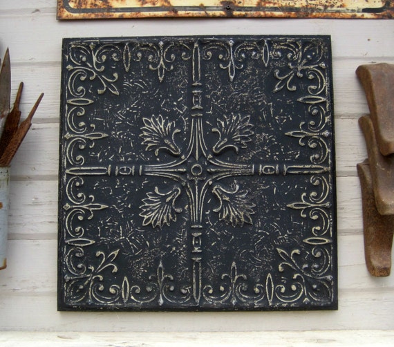 Antique PRESSED TIN. 2'x2' FRAMED Tin Ceiling by DriveInService
