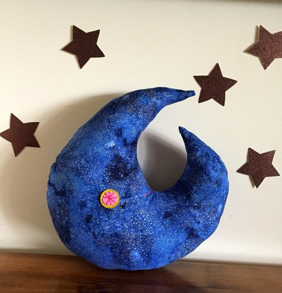 plush moon pillow