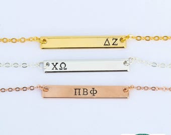 SALE • Sorority Necklace • Sorority Jewelry • Sorority Gift Ideas • Little Sister Gift • Big Little Sorority •Sorority Jewelry•Greek Jewelry
