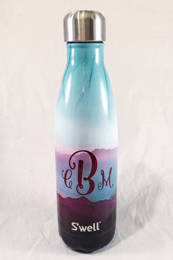 NEW Monogram S'well Aspen Bottle - Christmas, Hiker, Adventure, Groom, Groomsmen, Bride, Bridesmaid, Custom Swell, Personalized Swell