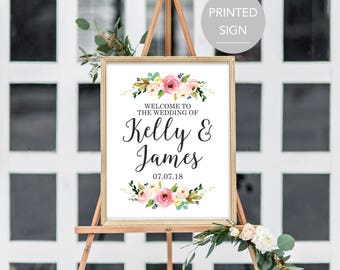 Wedding Welcome Sign, Large Wedding Welcome Sign, Welcome Wedding Sign, Printed Wedding Welcome Sign, Welcome to our Wedding Sign