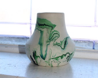 Vintage Nemadji Pottery Vase Swirl Pottery