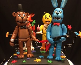 Five Nights at Freddy's Character Fondant Cake Toppers