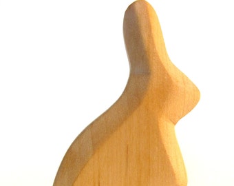 Waldorf Toys, Bunny, Rabbit, Wooden Animals, Wooden Rabbit, Woodcarving,Eco-friendly Toys, Nature Table, Waldorf Education