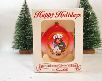 Campbell's Soup Christmas Ornament, Boxed 1990s