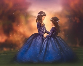 LIMITED EDITION 'Starry Night' Couture Flower Girl Dress