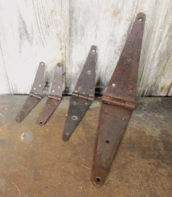 Items similar to Farm Primitive Strap Hinges Rustic Condition Barn