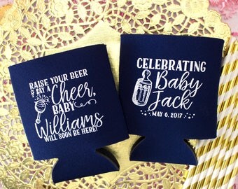 Baby Shower Favors, Baby Shower Party, Can Coolers, Party Favors, Gender Reveal, Couples Shower, Welcome Baby, Boy or Girl, Baby Boy Shower