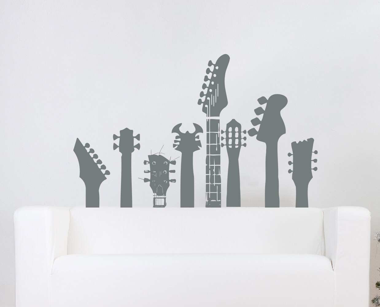 Wall Decals Guitar Necks Decal Music Wall Vinyl Decal