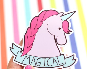 Funny Unicorn Sticker, Funny Gift For Her, Mother's Day, Mom, Unicorn Stickers, Vinyl Sticker, Magical Sticker, Bumper Sticker, Cute Sticker