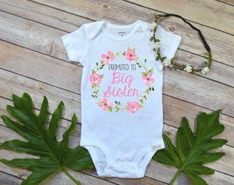 Big Sister Shirt, Promoted to Big Sister, Big Sister Gift, Pregnancy Reveal, Baby Announcement, Big Sister Reveal, Going to be a Big Sister