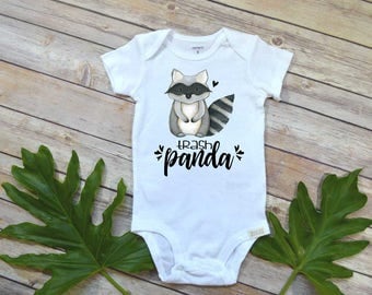 Cute Baby Gift, Trash Panda, Baby Shower Gift, Funny Baby shirt, Raccoon Shirt, Cute Baby Clothes, Nephew Gift, Cute Boy Clothes, Niece Gift