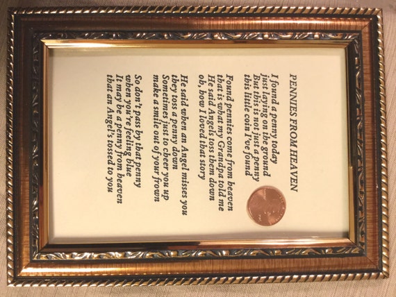 Pennies From Heaven Story Framed