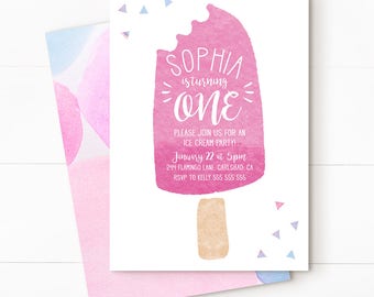 Ice cream invitation, ice cream party, ice cream birthday, sprinkle invitation, ice cream social, ice cream parlor