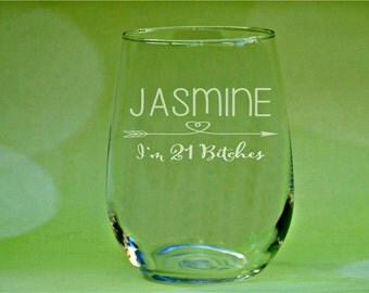 21st Birthday Wine Glass, Cheers to 21 Years, 21st Birthday Gift, Birthday Wine Glass, 21 and legal, 21st Wine, Finally 21, 21st, 21, legal