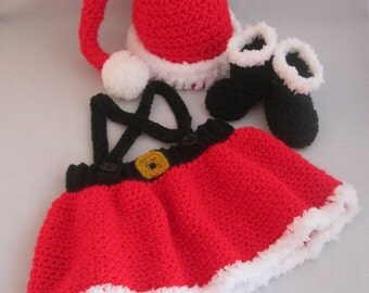 Combinaison Velour Père Noël KRU LAYETTE Pour Bébé Garçon - Taille 3-6 Mois - Occasion Très Bon état