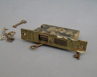PF Corbin Lock; P&F Corbin; Vintage Lock; Mortise Lock; Antique Lock; Mortise; Assemblage; Industrial; Architectural Salvage; Faceplate