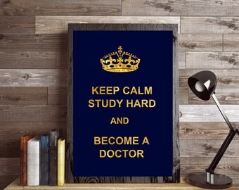 Medical student Gift Future Doctor Gold Foil Print Black Print Gold Wall Art Hot Foiled Metallic Rose Gold Mural Prints Vintage Foil Quote