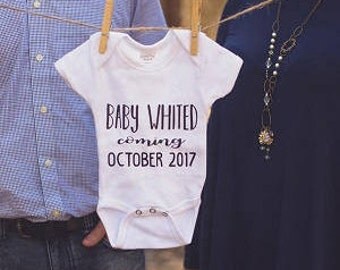 Coming Soon Onesie, Pregnancy Announcement, We're Pregnant, Coming Soon, New Baby
