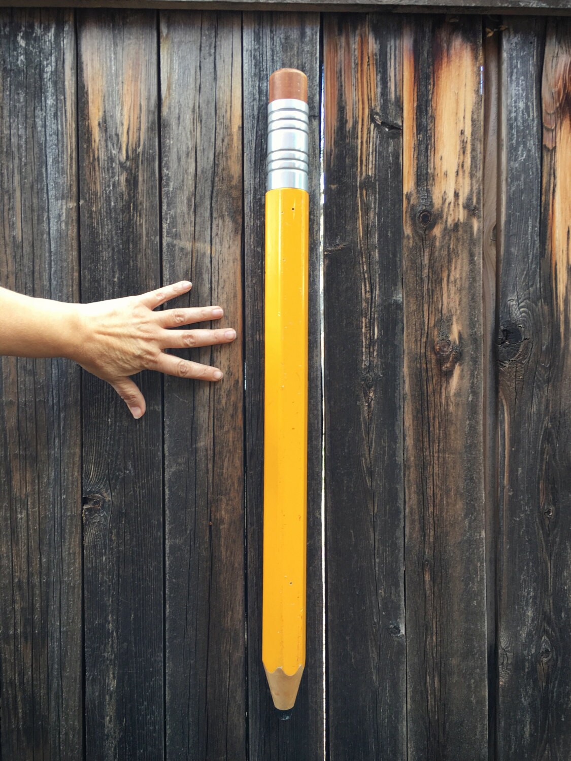 Giant pencil prop gift for teacher engineer or writer classroom decor oversized wooden pencil