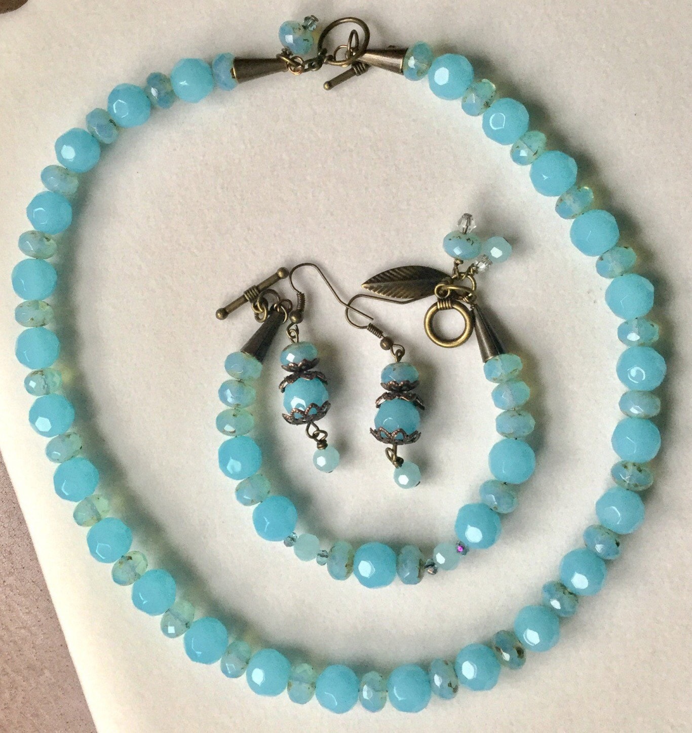 Sea Foam Romantic Cottage Chic Jewelry Set Mothers Day Gift