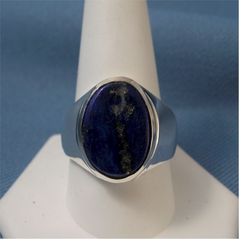 Men's Lapis and Silver Ring