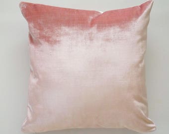Pink Velvet Pillow Cover, blush pink throw pillow, pink velvet cover, velvet decorative pillow cover, light pink velvet pillow cover