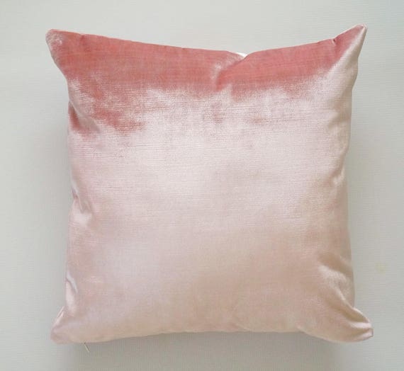 Pink Velvet Pillow Cover blush pink throw pillow pink velvet