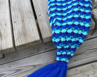 Crochet Mermaid Tail Blanket, Kids Blanket