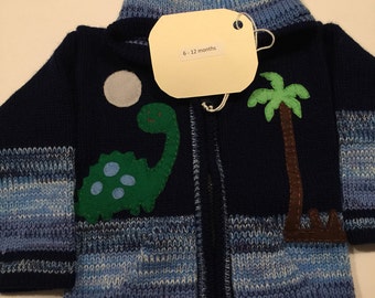 Kleinkind-Jungen Outfit Set - Dino Pullover & Gestreifte Hose Für Herbst & Winter