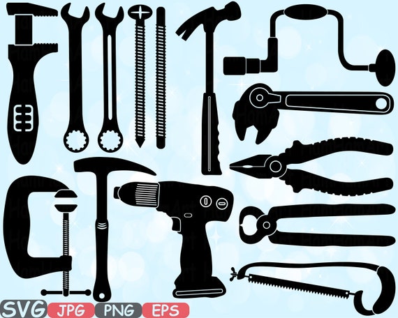 Download Mechanic Tools Silhouette SVG Cutting Files clipart Handyman