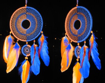 Dreamcatcher "Sun and Moon" \ Large Dream catcher \ attrape reves \ Traumfanger \ Acchiappasogni \ blue mobile \ Wall Hangings \ Decor
