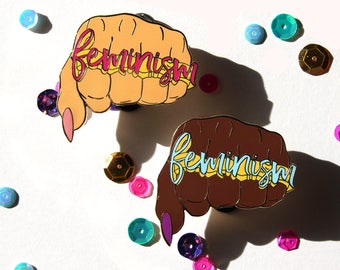 Feminist Flair, Enamel Pin, Feminism, Mothers Day Gift, Gift for Mom, Gift for Her, Hard Enamel Pin, Women's March, Gift for Him, Nasty Woma