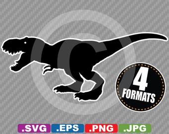 T-Rex Dinosaur Silhouette Image - SVG cutting file Plus eps(vector), jpg, & png