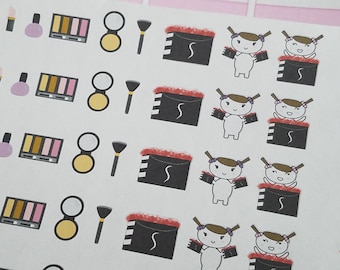 Emoti makeup stickers two. Perfect for any planners