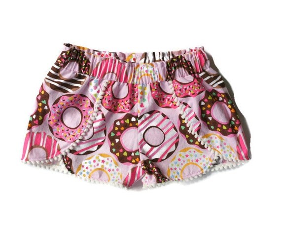 Donut Shorts Coachella Shorts Pink Sprinkles and Icing