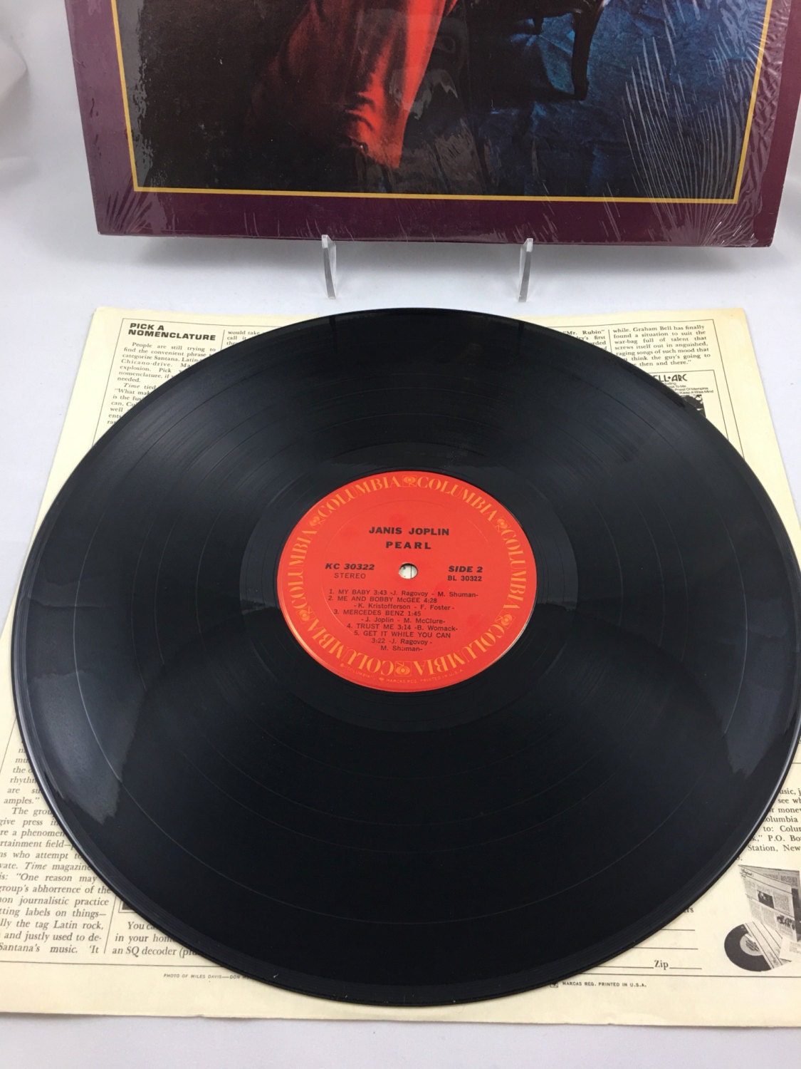 Janis Joplin Pearl Vinyl LP Record Shrink Wrap Columbia