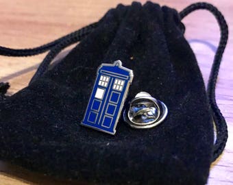 Dr Who Tardis Pin Badge, Police Box, Geek, Sci-Fi