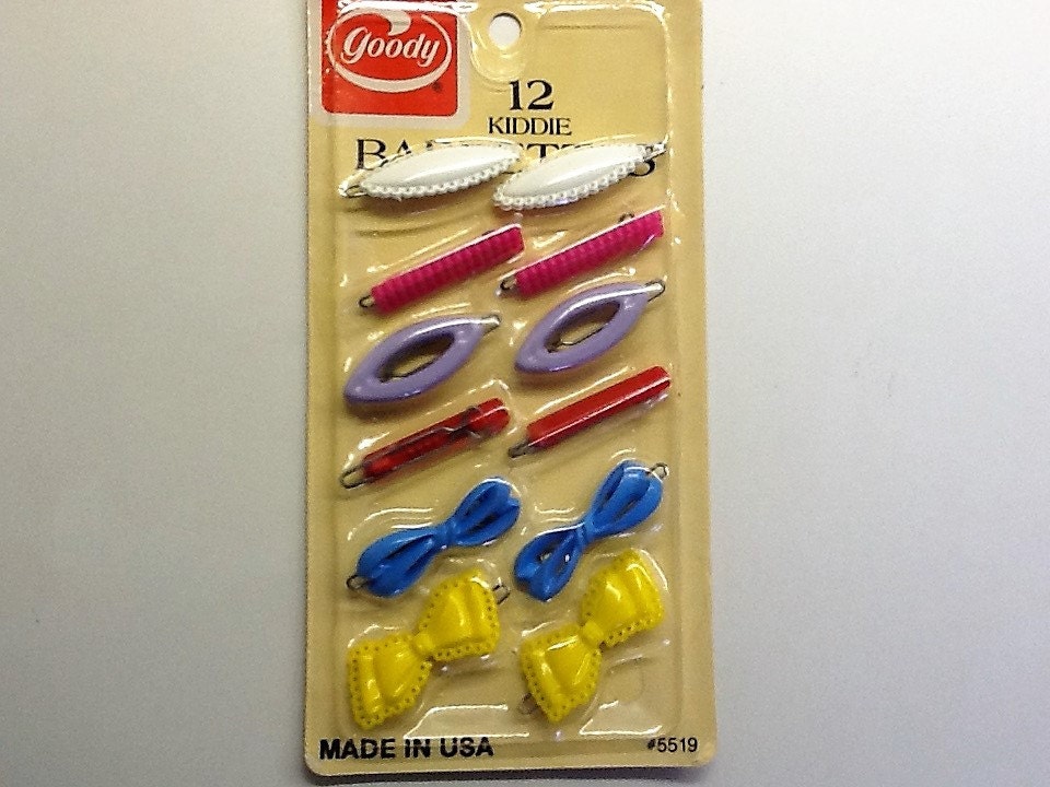 Goody 12 Kiddie Barrettes 5519 Vintage
