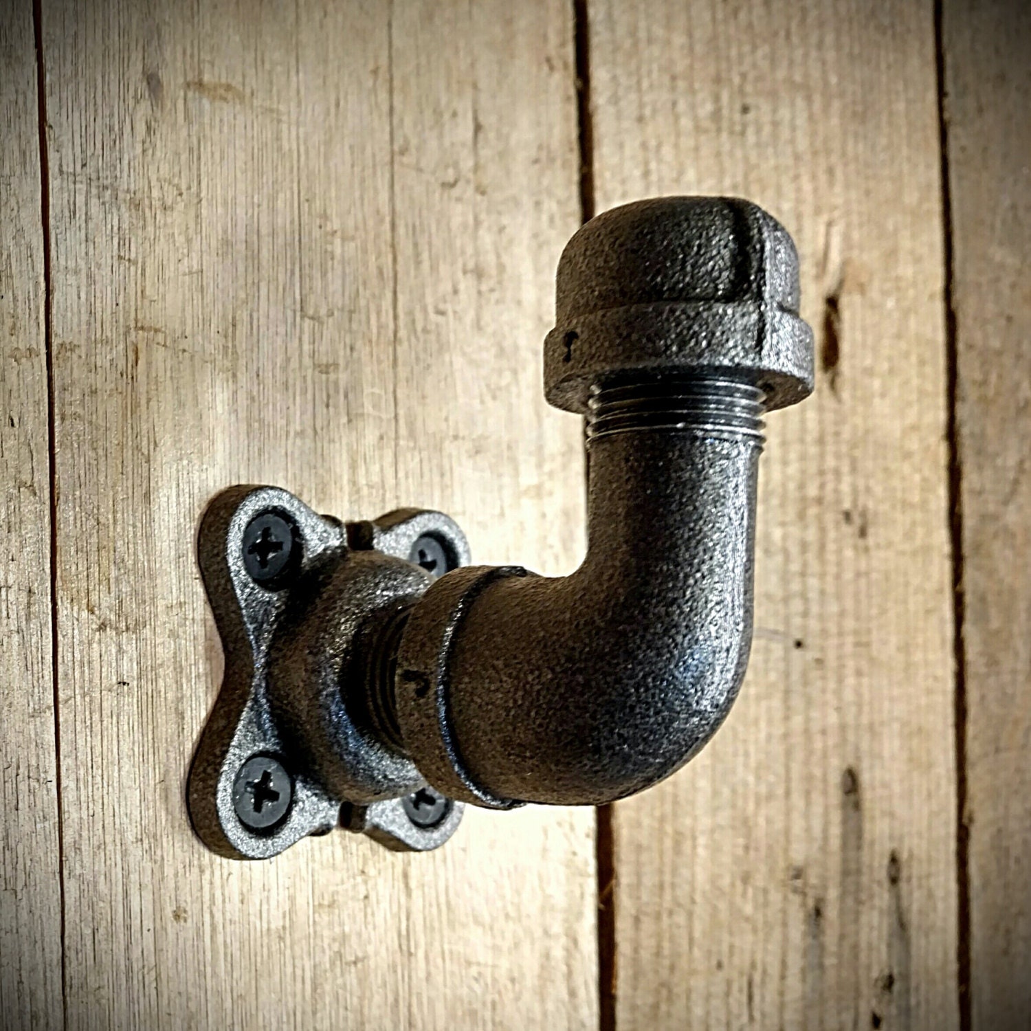 Iron Pipe Hook Industrial Iron Pipe Coat Hook Black Pipe