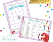 Items similar to Ariel Wonders  Baby Shower Games  6 Games  DIGITAL FILES ONLY on Etsy