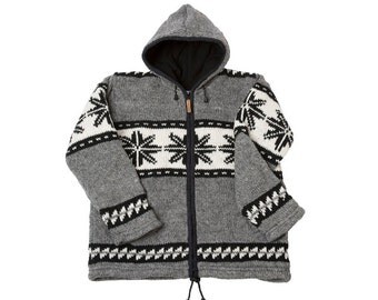 Ladies Wool Snowstar Jacket, Sweater, Coat, Hoodie, Cardigan, Fleece Lined