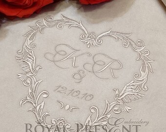 Machine Embroidery Design Wedding Monogram Blank - 4 sizes