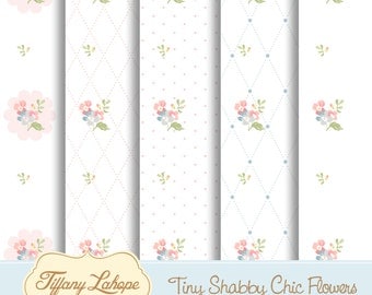 Tiny Shabby chic Flowers Digital pattern, Shabby Chic Digital Papers, Flowers Pattern, Vintage Pattern, Flowers Illustratrion