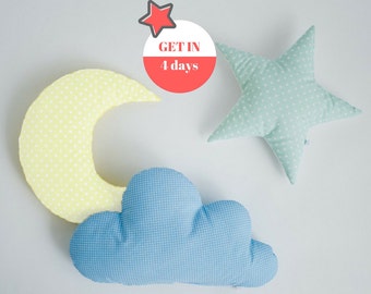 star moon cloud pillow set