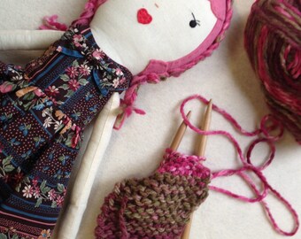 Rag Doll / Handmade Rag Doll / Fabric Dolls /Custom Made Cloth Dolls / Dolls / Spoon Ragdoll / Children's Toys / Stuffed Lovies