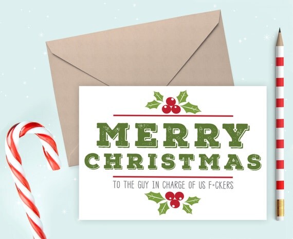 Funny Christmas Card for Boss Co Worker Card by SimplySaidPaperCo