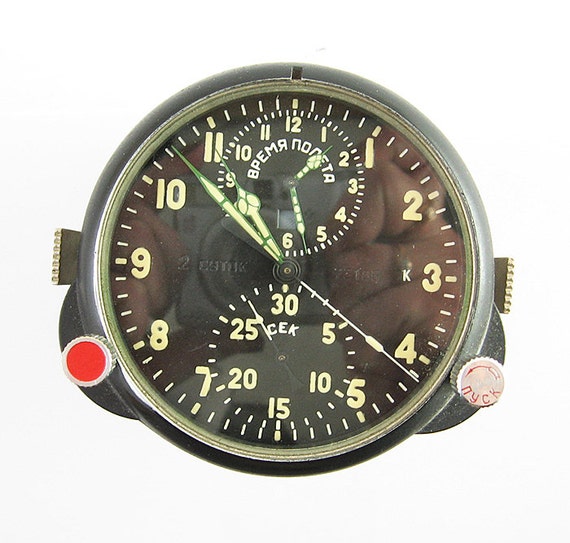 AChS1M 2 Days Military AIRCRAFT MIG SU Cockpit Clock