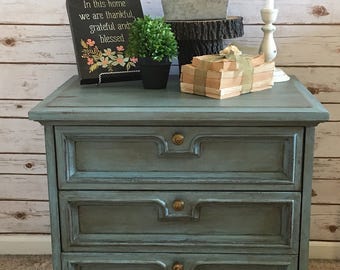 Refinished vintage Drexel nightstand/small dresser
